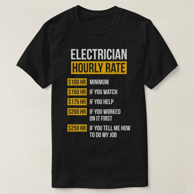 Camiseta Presente Eletrônico Funny Eletrônico com Taxa Horá (Frente do Design)