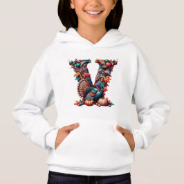 Camiseta Presente em estilo de Ação de Graças com a letra V