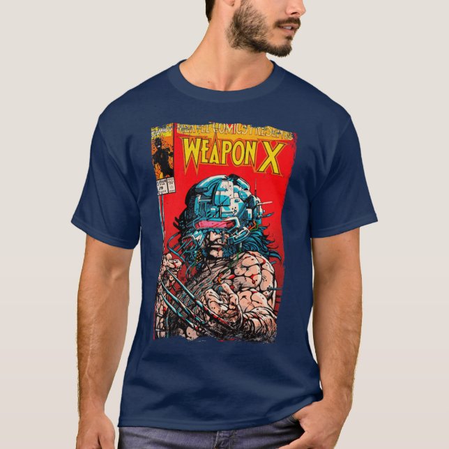 Camiseta Presente engraçado da capa vintage do Wolverine (Frente)