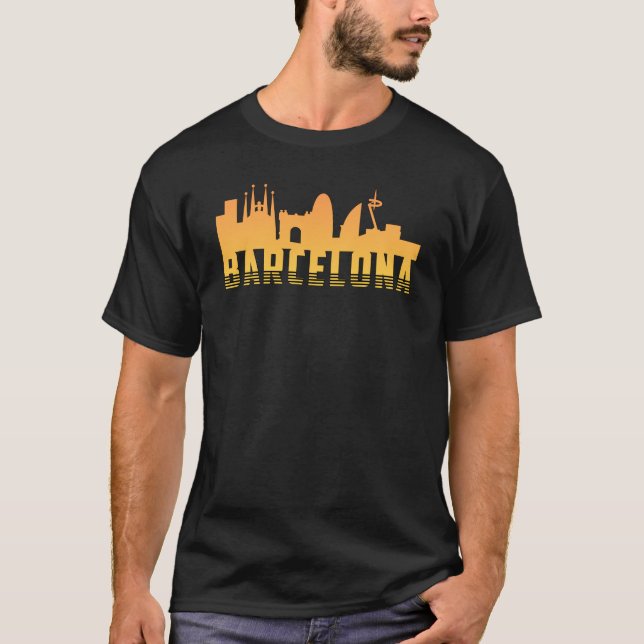 Camiseta Presente Engraçado da cidade de Barcelona Espanha (Frente)