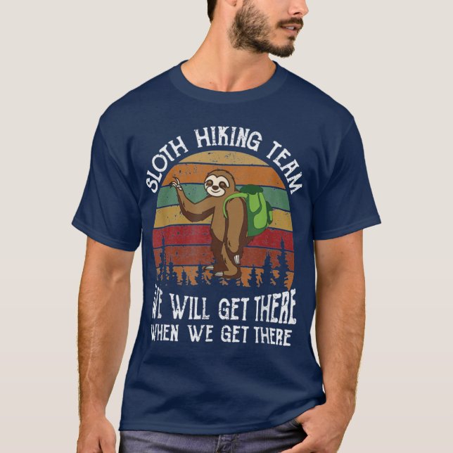 Camiseta Presente engraçado da equipe de caminhada da pregu (Frente)