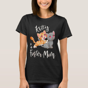 Camiseta Presente engraçado da mamãe de gatinho adotivo par