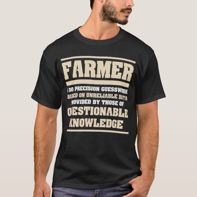 Camiseta Presente engraçado da novidade para o fazendeiro (Frente)