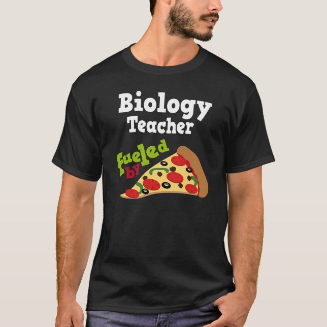 Camiseta Presente (engraçado) da pizza do professor de (Frente)