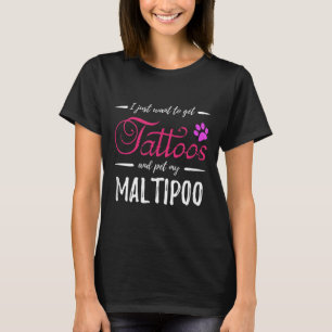 Camiseta Presente engraçado da tatuagem do amante do cão Ma