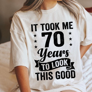 Camiseta Presente Engraçado de 70 Anos de Idade - Envelheci