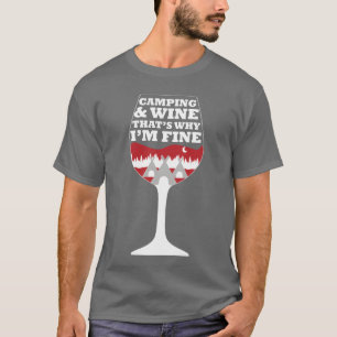 Camiseta Presente engraçado de acampamento retrô