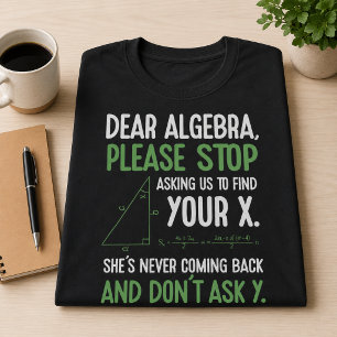 Camiseta Presente engraçado de álgebra para professor de ma