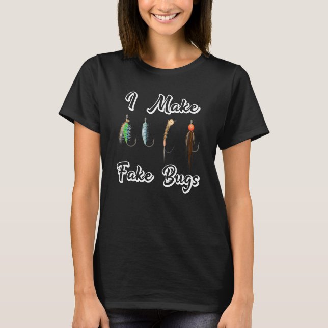 Camiseta Presente Engraçado de Amarração de Isca para Pesca (Frente)