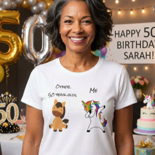 Camiseta Presente engraçado de aniversário de 50 anos Unicó