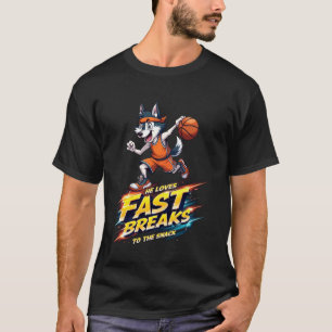 Camiseta Presente engraçado de basquete para amantes de cãe