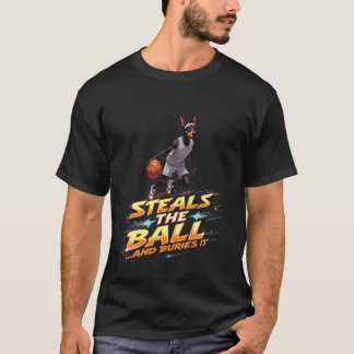 Camiseta Presente Engraçado de Basquete para Cão Doberman P