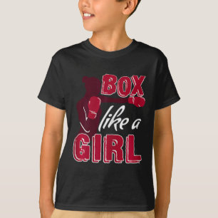 Camiseta Presente engraçado de boxe feminino como uma garot