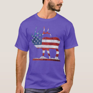 Camiseta Presente engraçado de caça ao alce americano touro