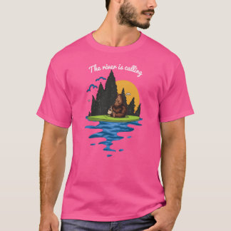 Camiseta Presente engraçado de caiaque e acampamento Arte p