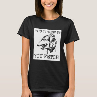 Camiseta Presente engraçado de cão Borzoi_1