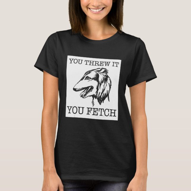 Camiseta Presente engraçado de cão Borzoi_1 (Frente)
