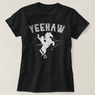 Camiseta Presente engraçado de cavalo ocidental Touro de ro