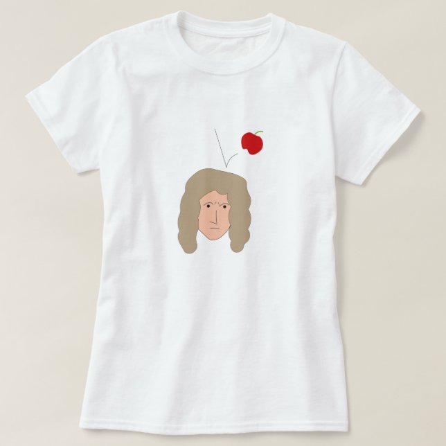 Camiseta Presente Engraçado de Ciência da Maçã Caindo Amant (Frente do Design)