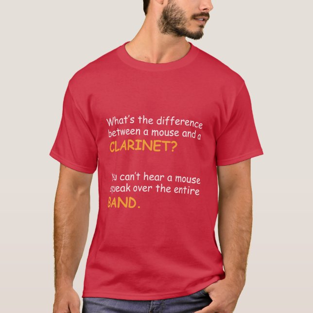 Camiseta Presente engraçado de clarinete para quem toca cla (Frente)