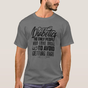 Camiseta Presente Engraçado de Consciência da Diabetes   Ra