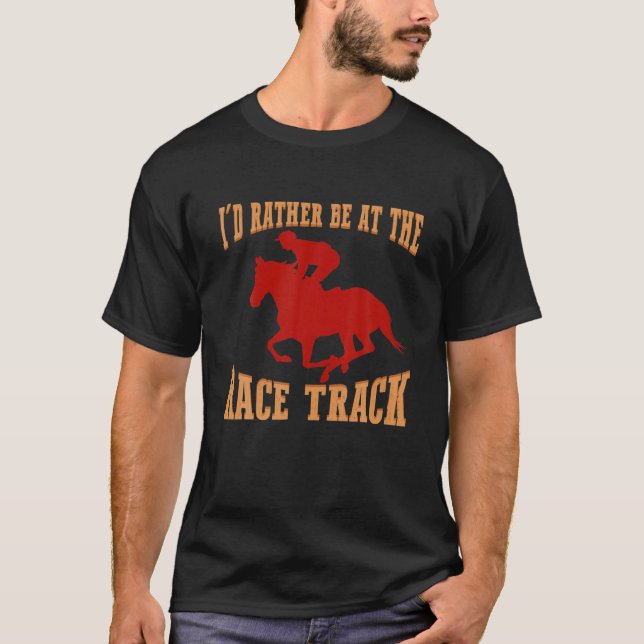 Camiseta Presente Engraçado De Corrida De Cavalo Para Homen (Frente)