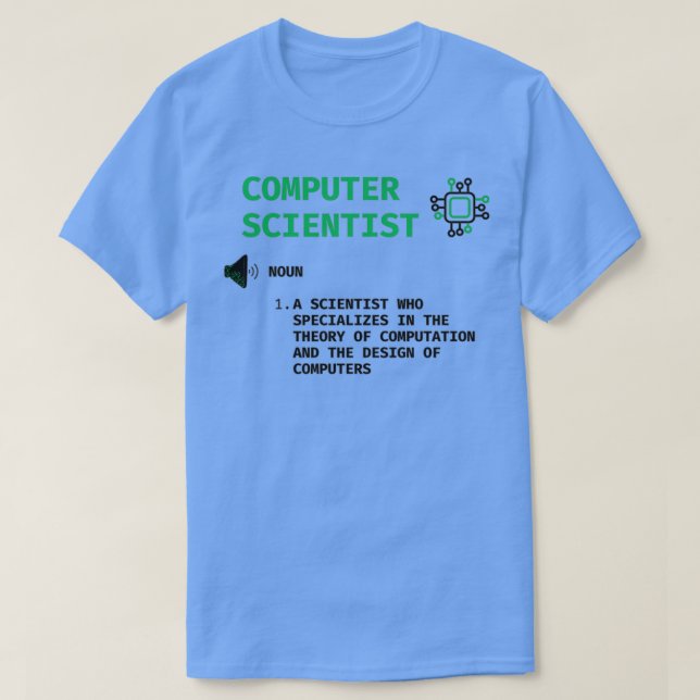 Camiseta Presente engraçado de definição de cientista compu (Frente do Design)