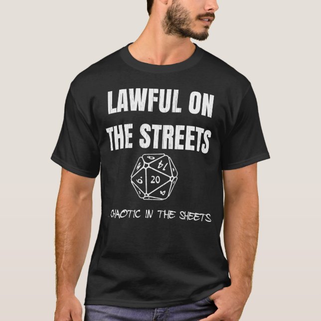 Camiseta Presente engraçado de DND para o papel que joga (Frente)