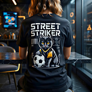 Camiseta Presente engraçado de futebol para gato atacante d