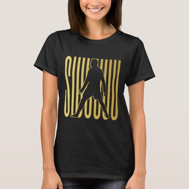 Camiseta Presente engraçado de futebol Siuuuu para amantes  (Frente)