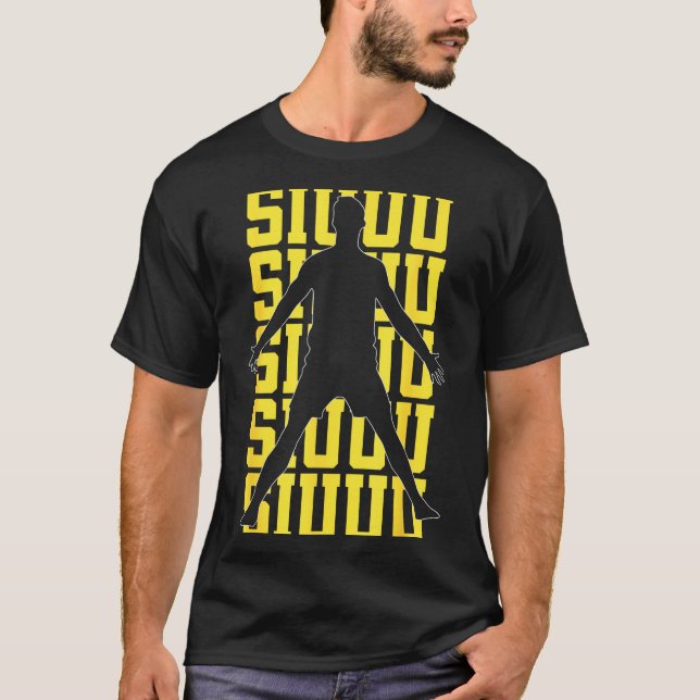 Camiseta Presente engraçado de futebol Siuuuu para fã de am (Frente)