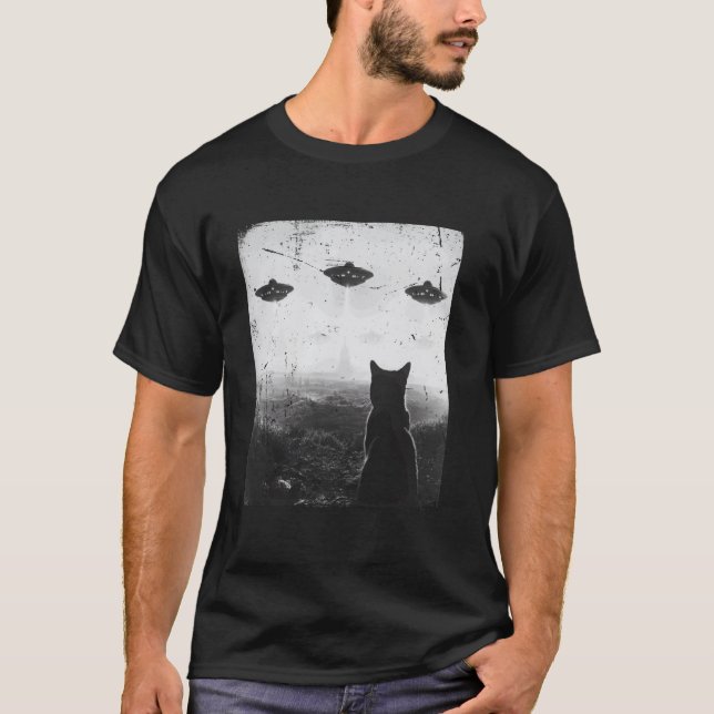 Camiseta Presente engraçado de gato selfie com amante de OV (Frente)