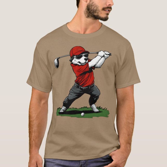 Camiseta Presente engraçado de Golf de Cão (Frente)
