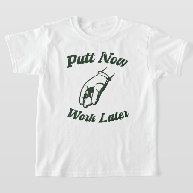 Camiseta Presente engraçado de golfe para jogar agora e tra (Postura )