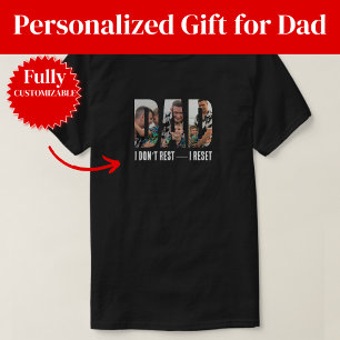 Camiseta Presente Engraçado de Humor do Pai Reset