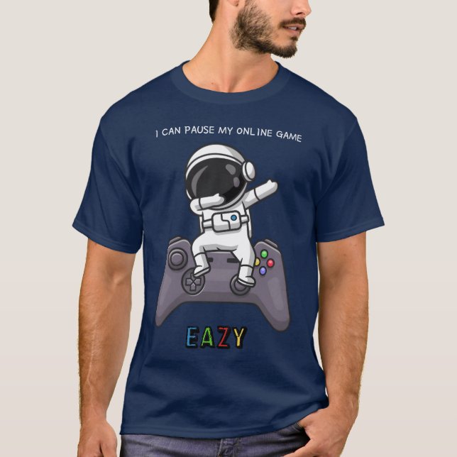 Camiseta Presente engraçado de jogo online (Frente)