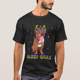Camiseta Presente engraçado de máscara e contas de Pitbull 