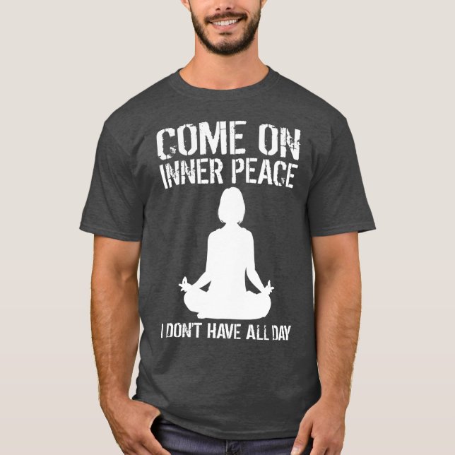 Camiseta Presente engraçado de meditação de paz interior pa (Frente)