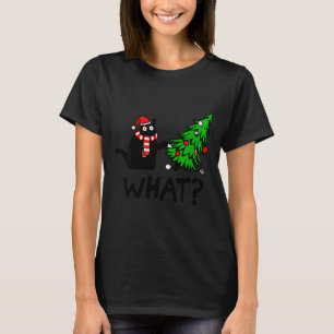 Camiseta Presente engraçado de Natal para mulheres Gato pre