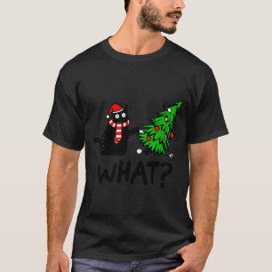 Camiseta Presente engraçado de Natal para mulheres Gato pre