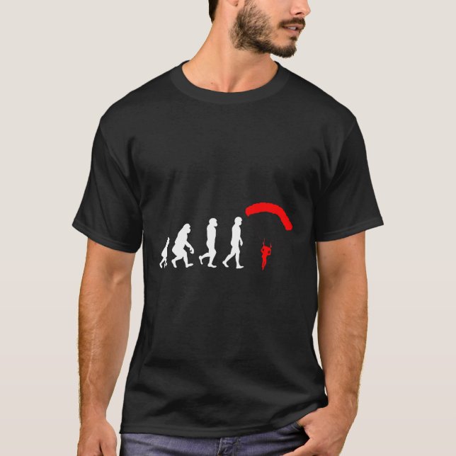 Camiseta Presente engraçado de paraquedismo Evolution para  (Frente)