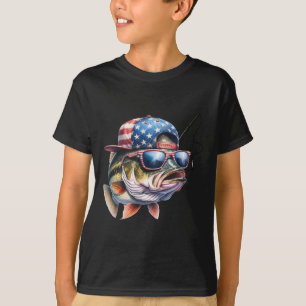 Camiseta Presente Engraçado de Pesca e Pescador Bandeira Am