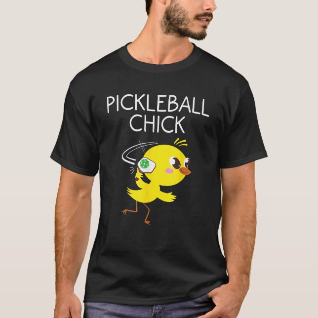 Camiseta Presente Engraçado De Pickleball Pintinho Para Mul (Frente)