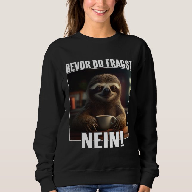 Camiseta Presente engraçado de preguiça I Antes de pergunta (Frente)