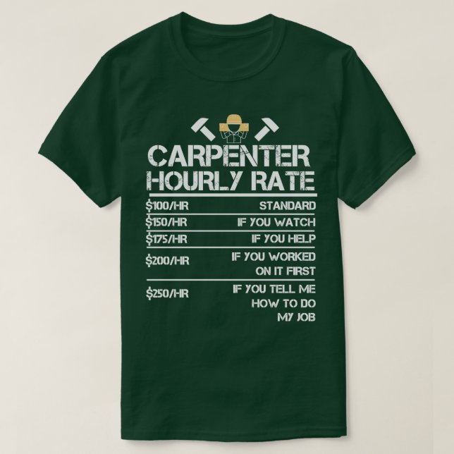 Camiseta Presente Engraçado de Taxa Horária do Centro para  (Frente do Design)