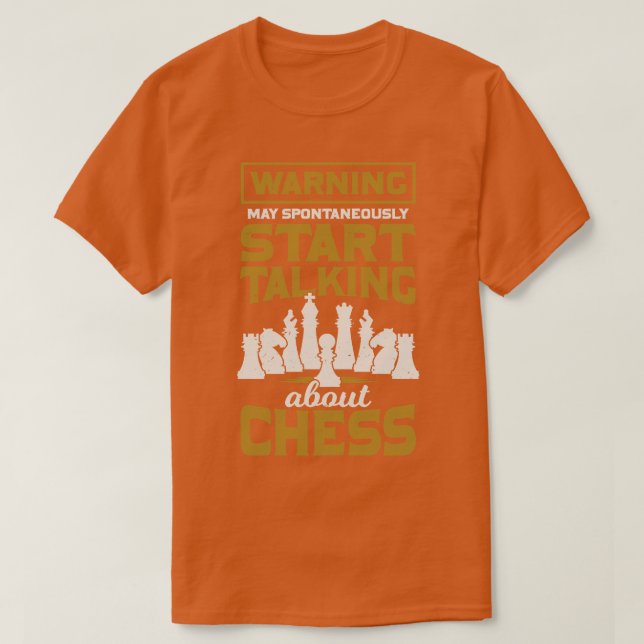 Camiseta Presente Engraçado do Jogador de Xadrez (Frente do Design)