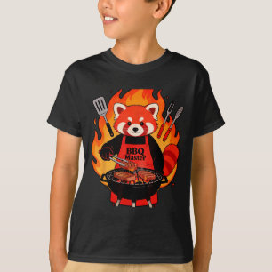 Camiseta Presente engraçado do Panda Vermelho Cozinhando na