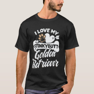 Camiseta Presente Engraçado do Retriever Dourado - Eu Amo m