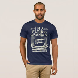 Camiseta Presente engraçado do vovô voando para piloto