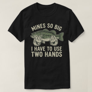 Camiseta Presente Engraçado e Safado de Pesca Humor Minha é
